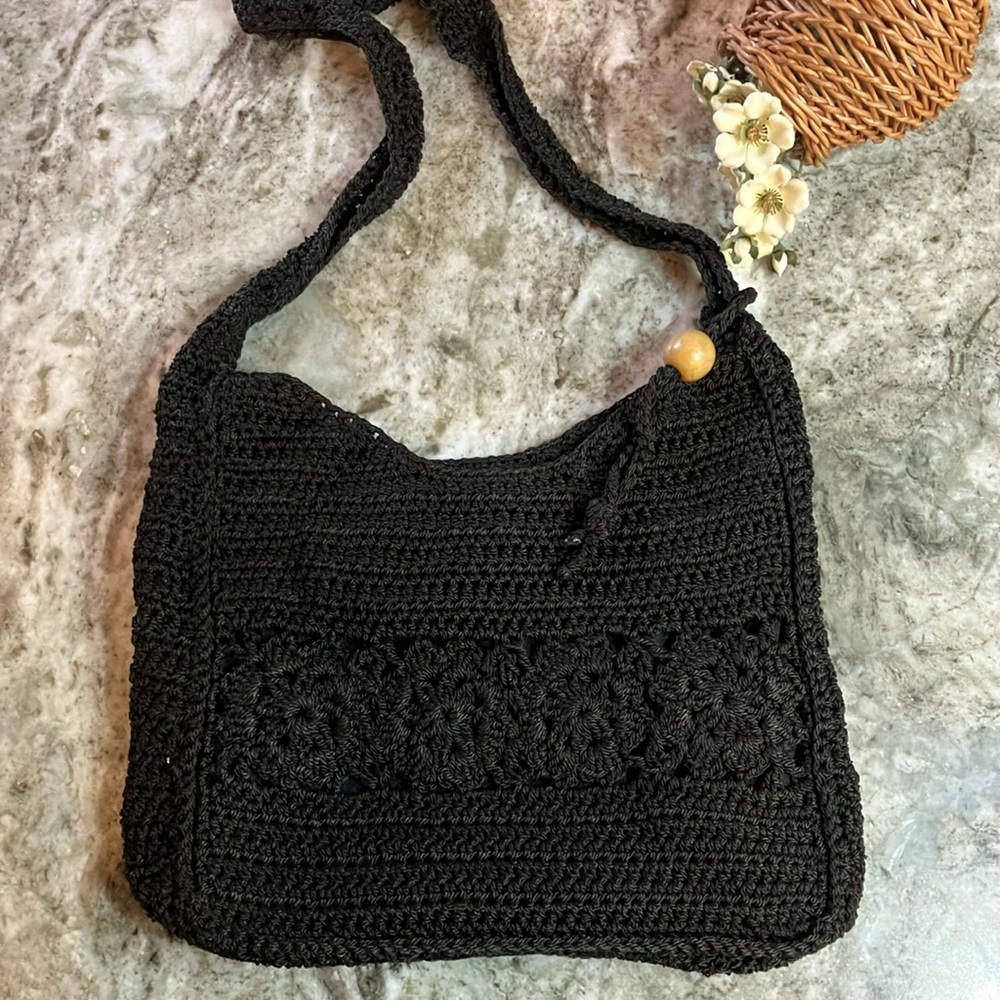 ❤️Sale Boho La Rue Woven Shoulder Bag Black